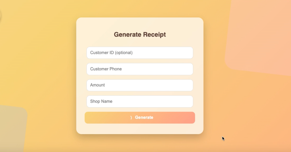 Receipt generator
