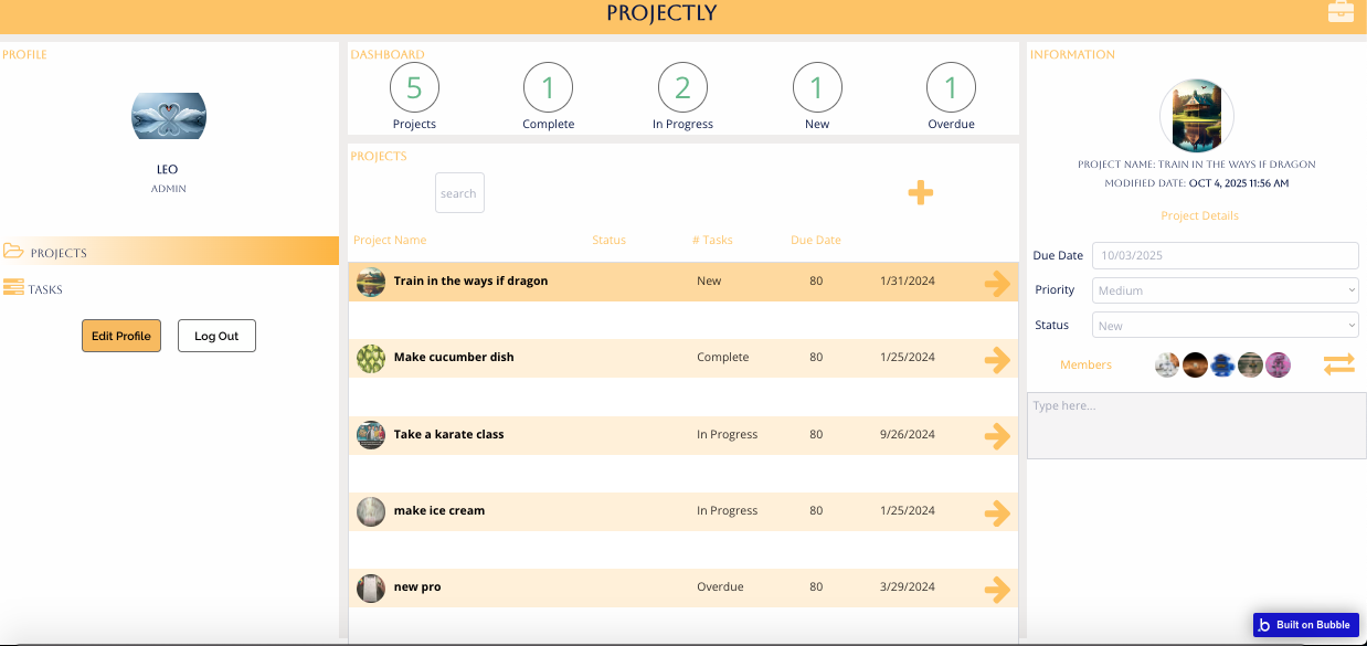 Project tracker